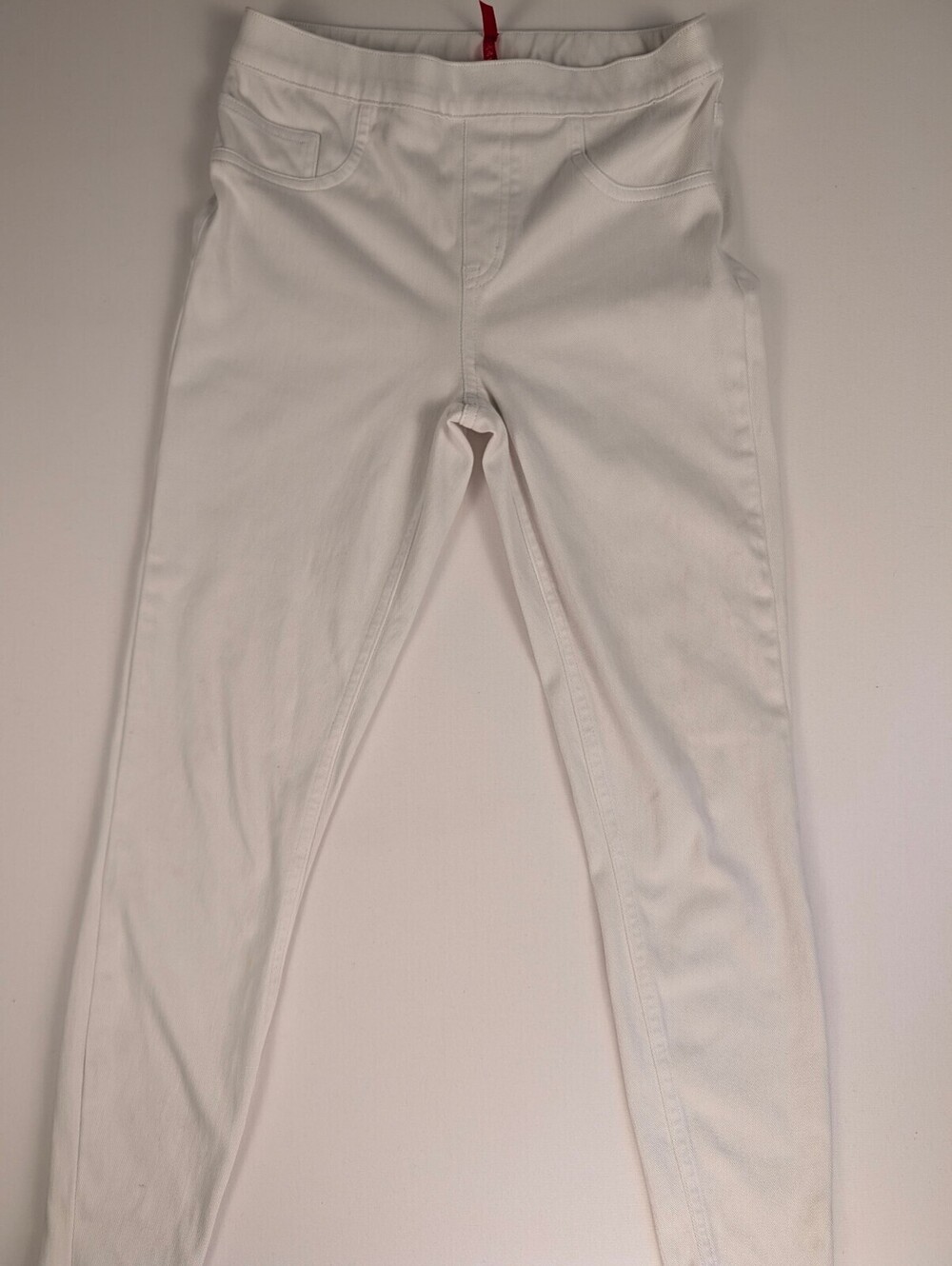 SPANX White Jean-Ish Ankle Leggings Stretch Denim Skinny Pants Size M